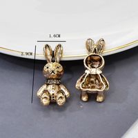 10 Pcs/package Cute Rabbit Bear Alloy Plating Pendant Jewelry Accessories sku image 2