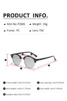 Hip-hop Streetwear Geometric Ac Round Frame Full Frame Women's Sunglasses main image 2