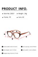 Hip-hop Streetwear Geometric Ac Cat Eye Full Frame Optical Glasses main image 2