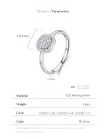 Glam Shiny Flower Sterling Silver Plating Inlay Moissanite Rhodium Plated Rings main image 2