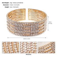 Elegant Glänzend Geometrisch Künstliche Perlen Strasssteine Metall Großhandel Armreif sku image 5