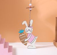 Süß Kaninchen Karotte Blume Holz Anhänger Künstliche Dekorationen sku image 1