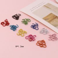 50 PCS/Package Metal Solid Color Broken Ring Simple Style main image 2