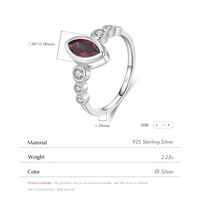 Elegant Simple Style Horse Eye Sterling Silver Plating Inlay Zircon Rhodium Plated Rings main image 2