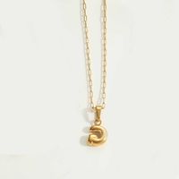 Simple Style Letter Stainless Steel Plating 14k Gold Plated Pendant Necklace sku image 8
