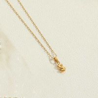 Simple Style Letter Stainless Steel Plating 14k Gold Plated Pendant Necklace sku image 16