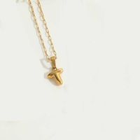 Simple Style Letter Stainless Steel Plating 14k Gold Plated Pendant Necklace sku image 17