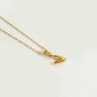 Simple Style Letter Stainless Steel Plating 14k Gold Plated Pendant Necklace sku image 19