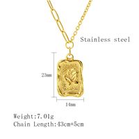 304 Stainless Steel 18K Gold Plated Retro Plating Butterfly Pendant Necklace main image 2