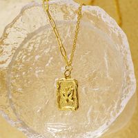 304 Stainless Steel 18K Gold Plated Retro Plating Butterfly Pendant Necklace main image 5
