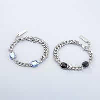 Casual Geometric Color Block 304 Stainless Steel Rhinestone Rhinestones Bracelets In Bulk main image 1