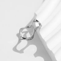 Elegant Einfacher Stil Wellen Krone Sterling Silber Überzug Inlay Zirkon Überzogen Mit Rhodium Ringe main image 9