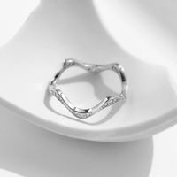 Elegant Einfacher Stil Wellen Krone Sterling Silber Überzug Inlay Zirkon Überzogen Mit Rhodium Ringe main image 8
