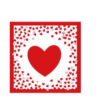 Valentine's Day Romantic Letter Heart Shape Paper Party Festival Tableware sku image 3