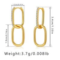 1 Pair Simple Style Geometric Plating Copper Drop Earrings main image 2