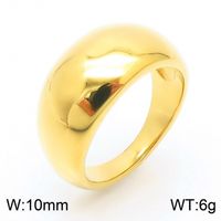 Acero Titanio Chapados en oro de 18k Estilo Simple Enchapado Geométrico Anillos sku image 13