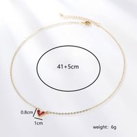 Simple Style Heart Shape Copper 18k Gold Plated Zircon Pendant Necklace In Bulk main image 9