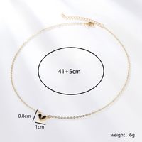 Simple Style Heart Shape Copper 18k Gold Plated Zircon Pendant Necklace In Bulk sku image 3