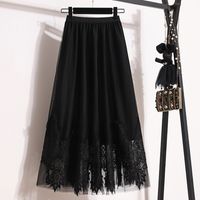 Summer Spring Autumn Basic Classic Style Solid Color Polyester Maxi Long Dress Skirts main image 2