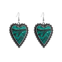 1 Pair Vintage Style Romantic Heart Shape Plating Pu Leather Alloy Drop Earrings main image 7