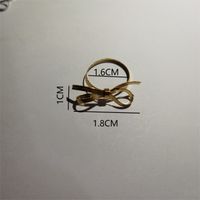 201 Edelstahl Titan Stahl Vergoldet Elegant Strassenmode Überzug Bogenknoten Halskette sku image 2