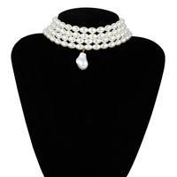 Elegant Geometric Artificial Pearl Women's Layered Necklaces sku image 12