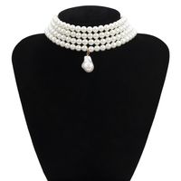 Elegant Geometric Artificial Pearl Women's Layered Necklaces sku image 11