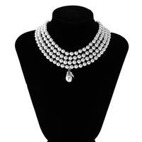 Elegant Geometric Artificial Pearl Women's Layered Necklaces sku image 4