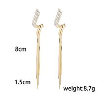 1 Pair IG Style Tassel Plating Inlay Copper Drop Earrings main image 2