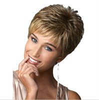 Women's Sweet Simple Style Holiday Home High Temperature Wire Short Straight Hair Wigs main image 4