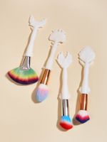 Simple Style Classic Style White Artificial Fiber Wooden Handle Makeup Brushes 1 Set sku image 1