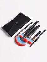 Simple Style Classic Style Artificial Fiber Wooden Handle Makeup Brushes 1 Set main image 5