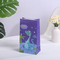 Cute Cartoon Dinosaur Paper Birthday Gift Bags sku image 4