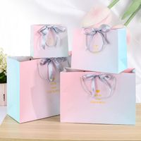 Letter Gradient Color Heart Shape Paper Holiday Banquet Party Gift Bags main image 1