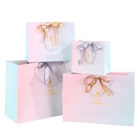Letter Gradient Color Heart Shape Paper Holiday Banquet Party Gift Bags main image 3