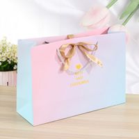 Letter Gradient Color Heart Shape Paper Holiday Banquet Party Gift Bags main image 2