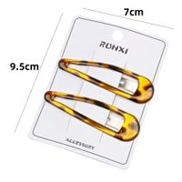 Women's Simple Style Oval Water Droplets Metal Hair Clip main image 2
