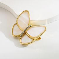 Vintage Style Simple Style Moon Butterfly Alloy Plating Zircon Unisex Brooches 1 Piece sku image 7