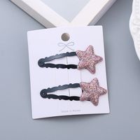 Girl's Simple Style Star Solid Color Alloy Stoving Varnish Hair Clip sku image 8
