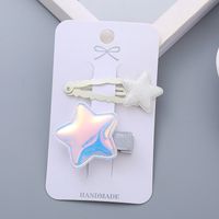 Girl's Simple Style Star Solid Color Alloy Stoving Varnish Hair Clip sku image 9