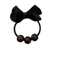 Women's Casual Sweet Bow Knot Cloth Beaded Hair Tie main image 3
