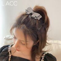 Femmes Style Simple Brillant Noeud D'Arc Laiton Incruster Strass Pince À Cheveux main image 1