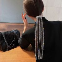 Women's Elegant Glam Tassel Alloy Rhinestone Plating Hair Clip sku image 4