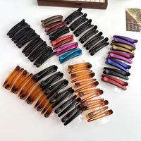 Women's Simple Style Solid Color Resin Hair Clip main image 4