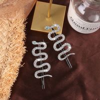 Women's IG Style Simple Style Snake Alloy Inlay Rhinestones Hair Clip main image 2