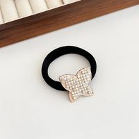 Women's Simple Style Geometric Nylon Inlay Artificial Pearls Rhinestones Hair Tie sku image 6
