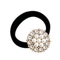 Femmes Style Simple Géométrique Nylon Incruster Perles Artificielles Strass Attache-Cheveux main image 2