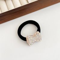 Mujeres Estilo Simple Geométrico Nylon Embutido Perlas Artificiales Diamantes De Imitación Liga Para El Cabello sku image 5