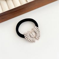 Women's Simple Style Geometric Nylon Inlay Artificial Pearls Rhinestones Hair Tie sku image 2