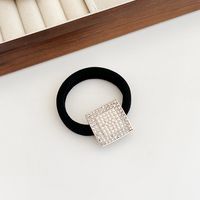 Women's Simple Style Geometric Nylon Inlay Artificial Pearls Rhinestones Hair Tie sku image 3